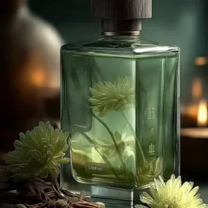 پرامپت ساخت پوستر عطر با رایحه چای در Midjourney